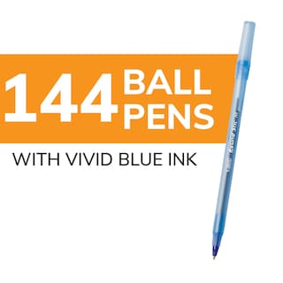 Foto 2 | Bolígrafos Bic Round Stic Xtra Life Blue Tamaño Mediano Paquete De 144 - Venta Internacional.