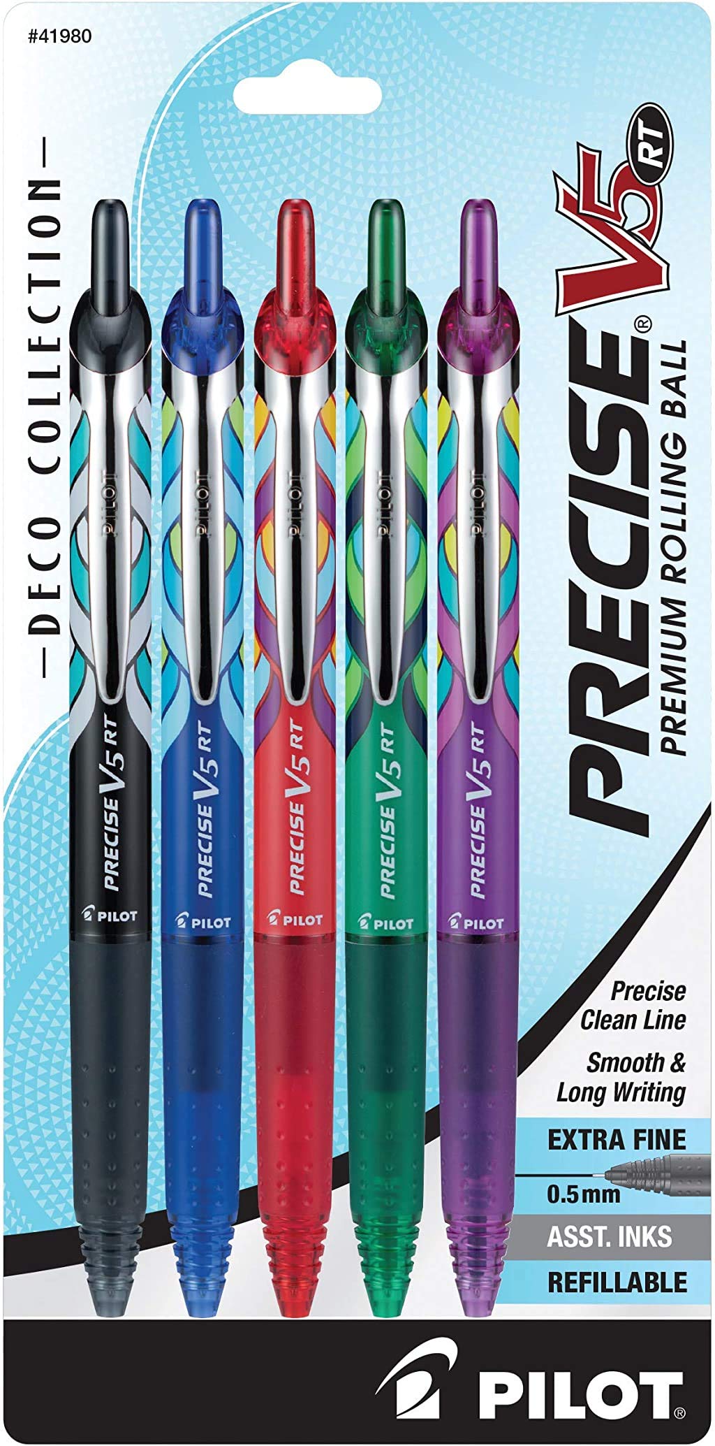 Foto 1 | Bolígrafos Con Ruedas Pilot Precise V5  Colección Rt Deco - Venta Internacional.