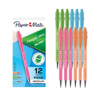 Foto 1 | Bolígrafos Paper Mate Flexgrip Ultra Recycled 12 Negros - Venta Internacional.