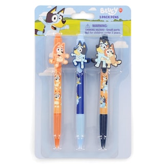 Foto 2 | Bolígrafo Innovative Designs Bluey And Bingo Paquete De 3 Con Clips De Goma - Venta Internacional.