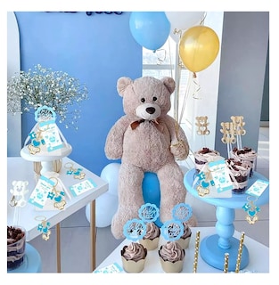 Foto 4 | Llaveros con Huellas de Baby Shower Acero Inoxidable Azul