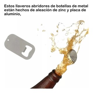 Foto 5 | 80 Pzas Llavero Lab.g Destapador,impresión En Color Uv Plata