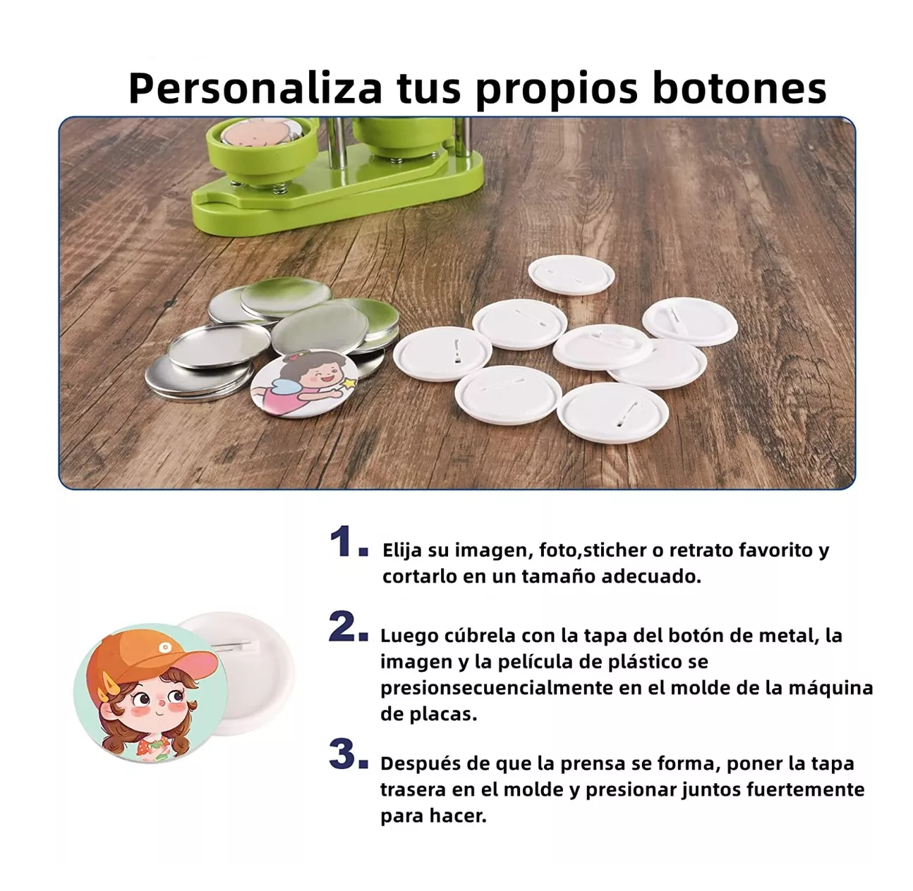 Foto 5 pulgar | Kit de Fotoboton y Llaveros + Tijeras