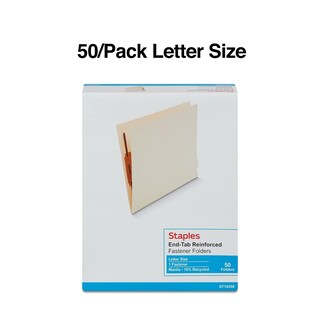 Foto 3 | Folder Staples 807783 Manila, Cierre Con Lengüeta En Los Extremos, Tamaño Carta - Venta Internacional.