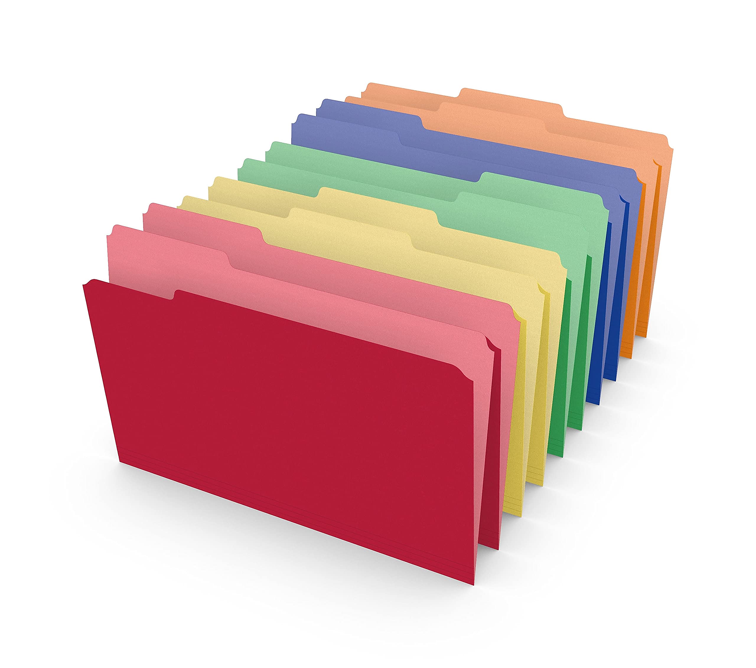 Carpetas Para Archivos, Grapas, De Colores Pesados, 3 Pestañas Legales, 50 Unidades - Venta Internacional.