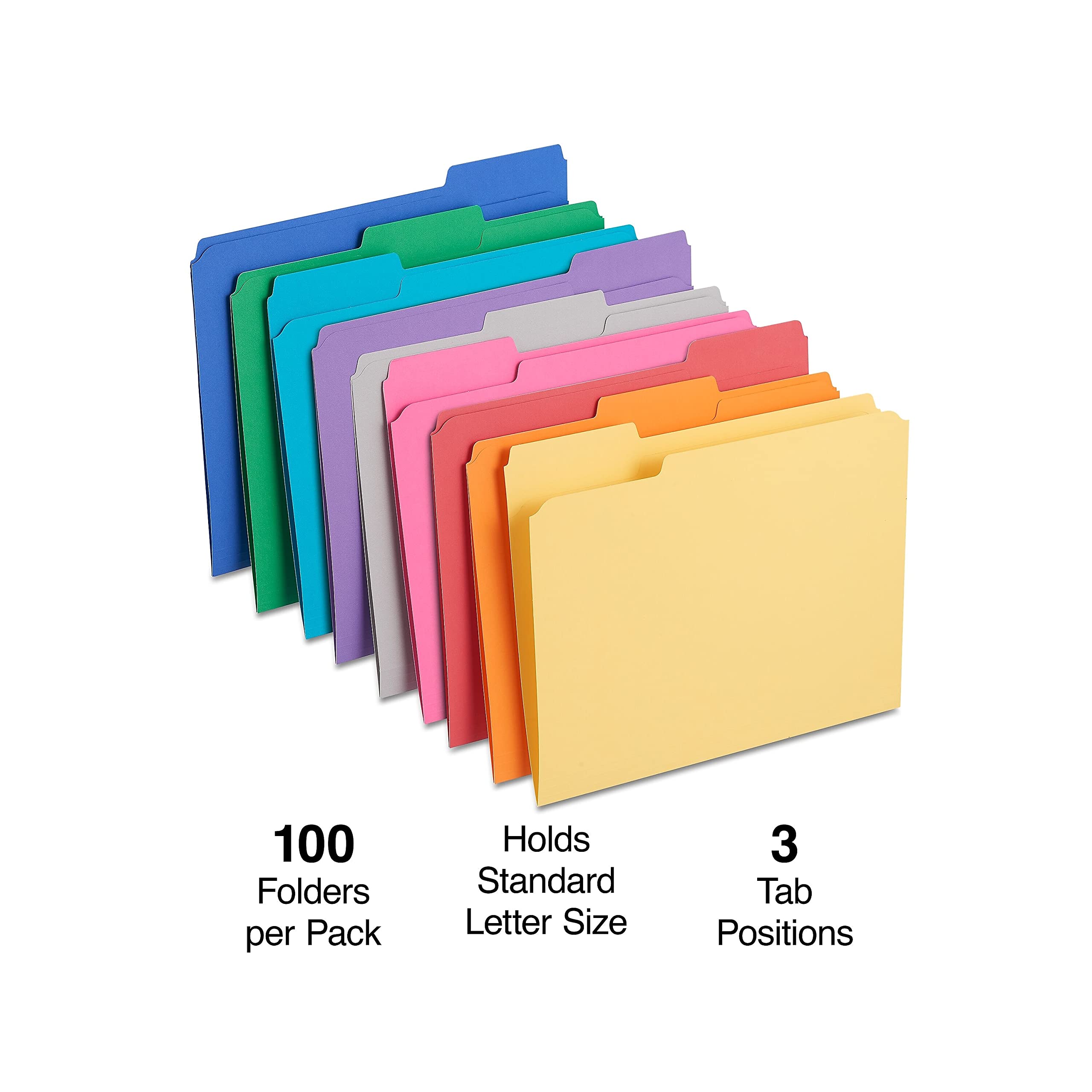 Foto 3 pulgar | Carpeta De Archivos Con Grapas, Reforzada, Cortada 1/3, Tamaño Carta, 200 Unidades - Venta Internacional.