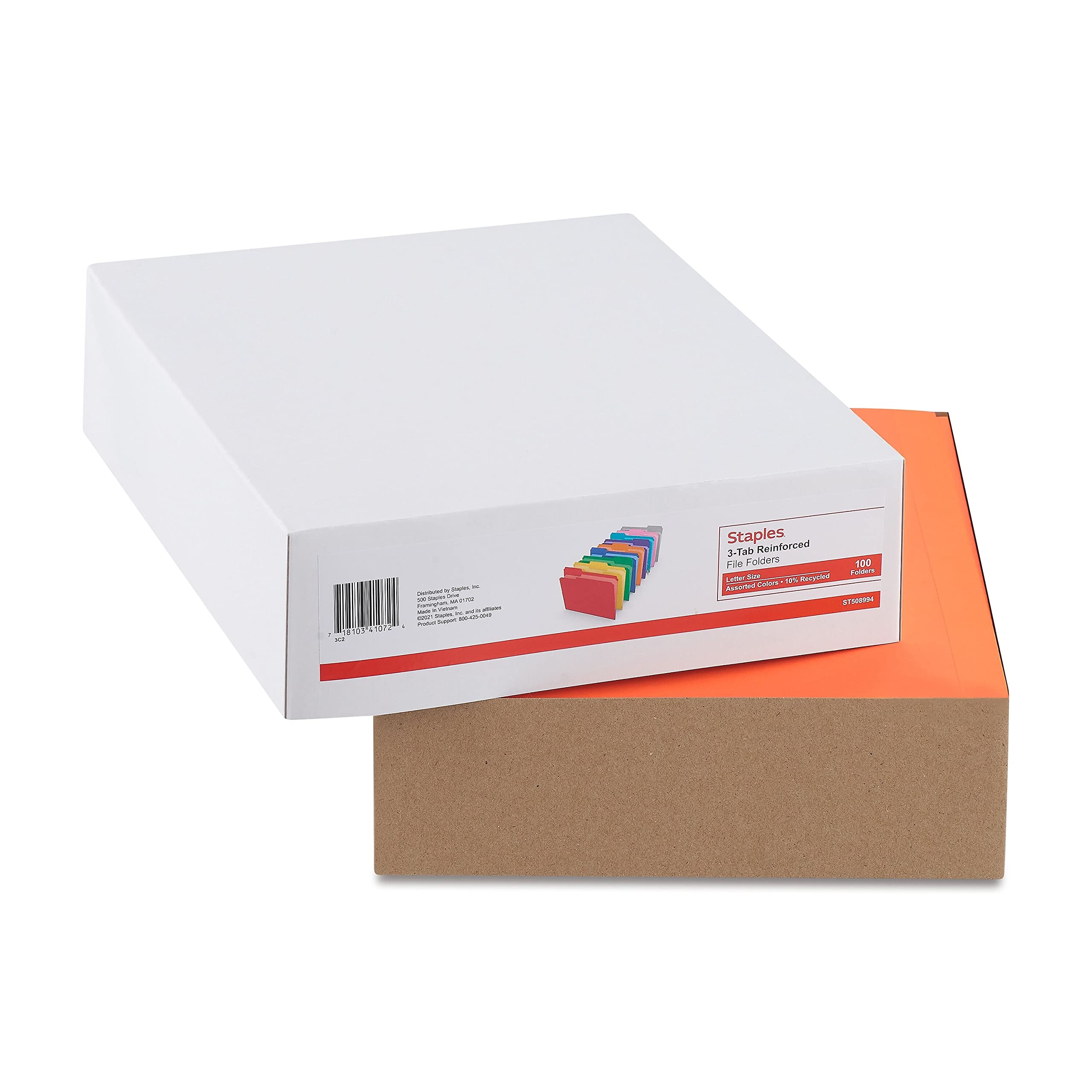 Foto 4 | Carpeta De Archivos Con Grapas, Reforzada, Cortada 1/3, Tamaño Carta, 200 Unidades - Venta Internacional.