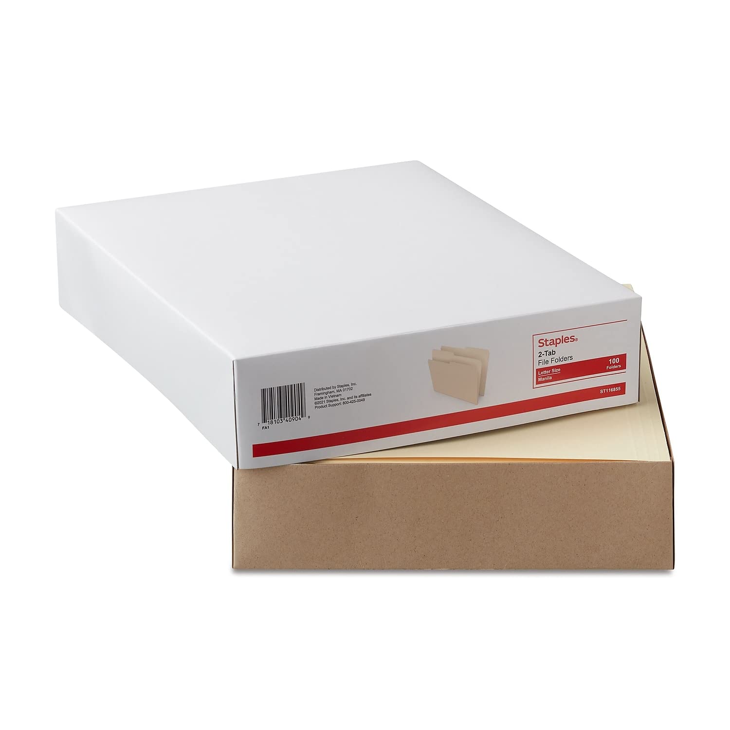 Foto 5 | Carpetas De Archivos Staples 116855 Letter 2 Tab Manila 100/caja - Venta Internacional.
