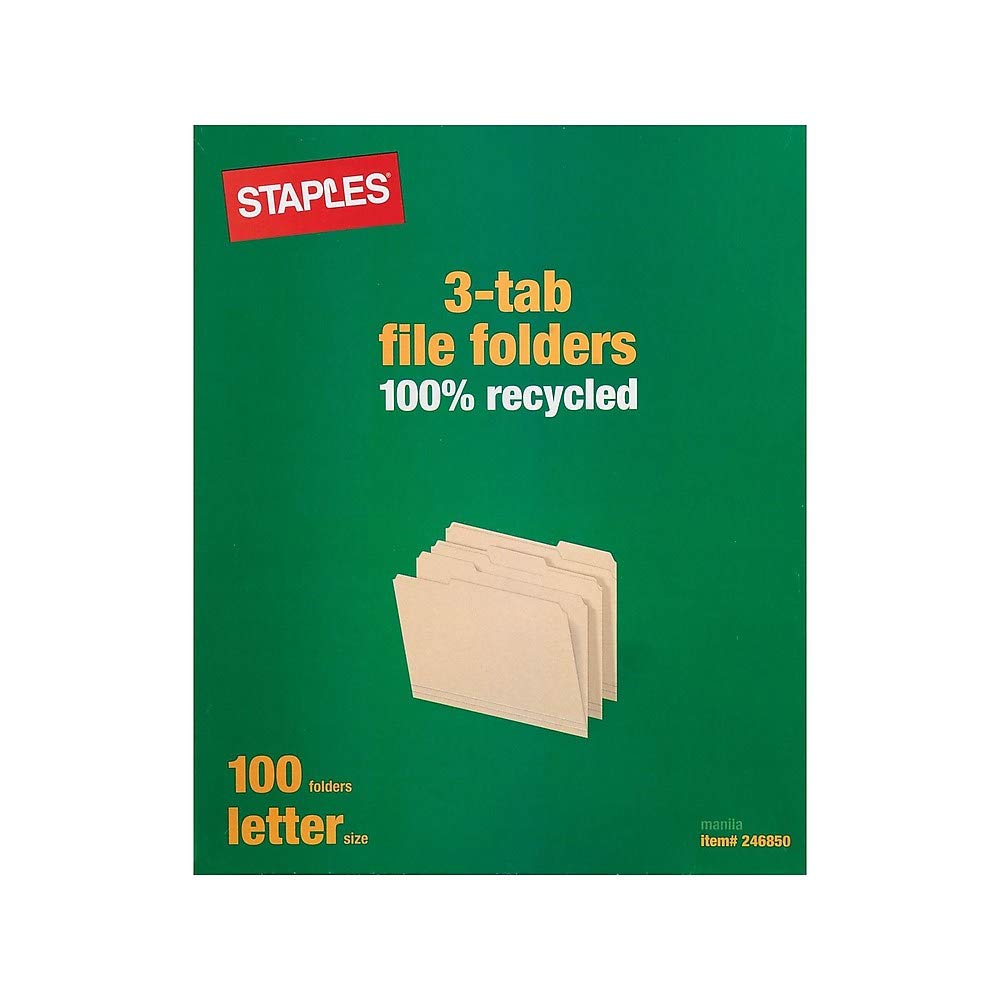 Foto 3 pulgar | Carpetas Para Archivos Con Grapas, Letras De Manila, 100% Recicladas, 3 Pestañas, 100 Unidades - Venta Internacional.