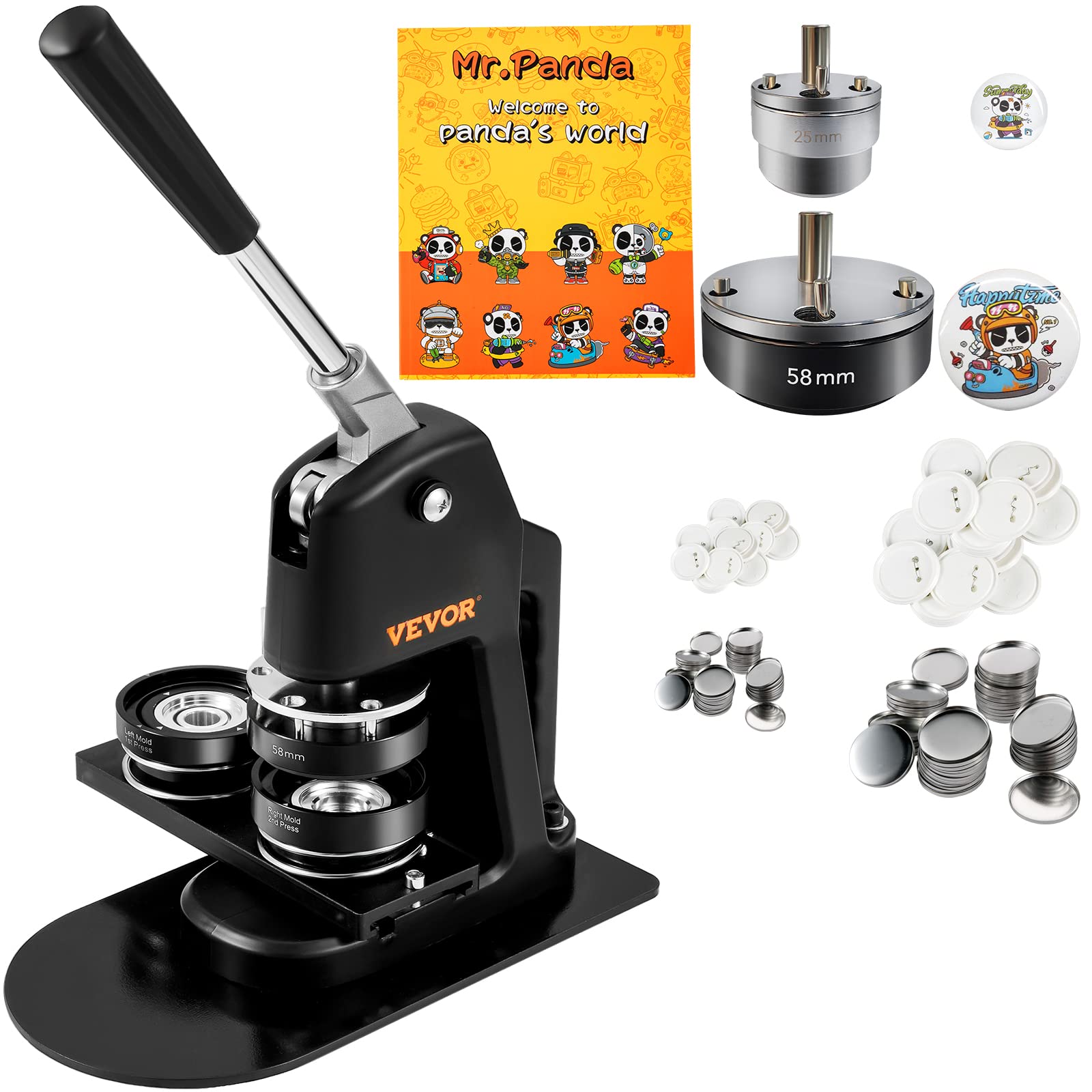 Foto 2 pulgar | Kit De Prensa Perforadora Button Maker Machine Vevor De 1+2.25 Pulgadas - Venta Internacional.