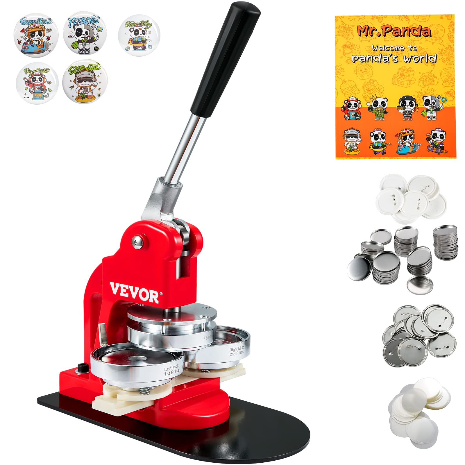 Foto 2 pulgar | Máquina Para Hacer Botones Vevor De 75 Mm - Venta Internacional.