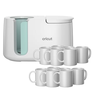 Foto 1 | Mug Press Cricut + 12 Tazas De Cerámica En Blanco De 350 Ml, Color Blanco - Venta Internacional.