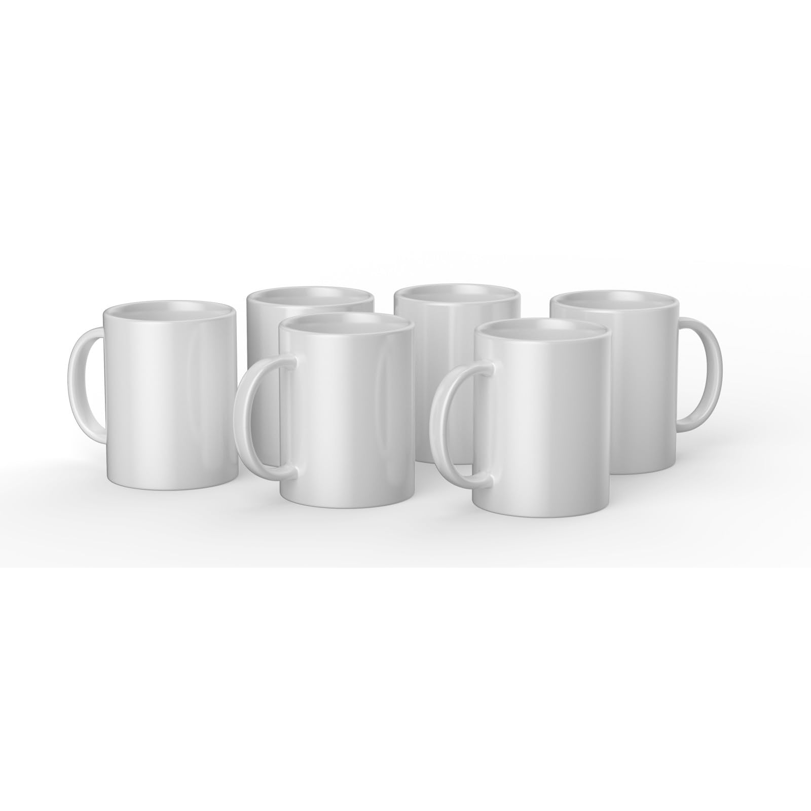Taza Cricut Biselada En Blanco Con Revestimiento Cerámico, 450 Ml, Sublimación, 6 Unidades - Venta Internacional.