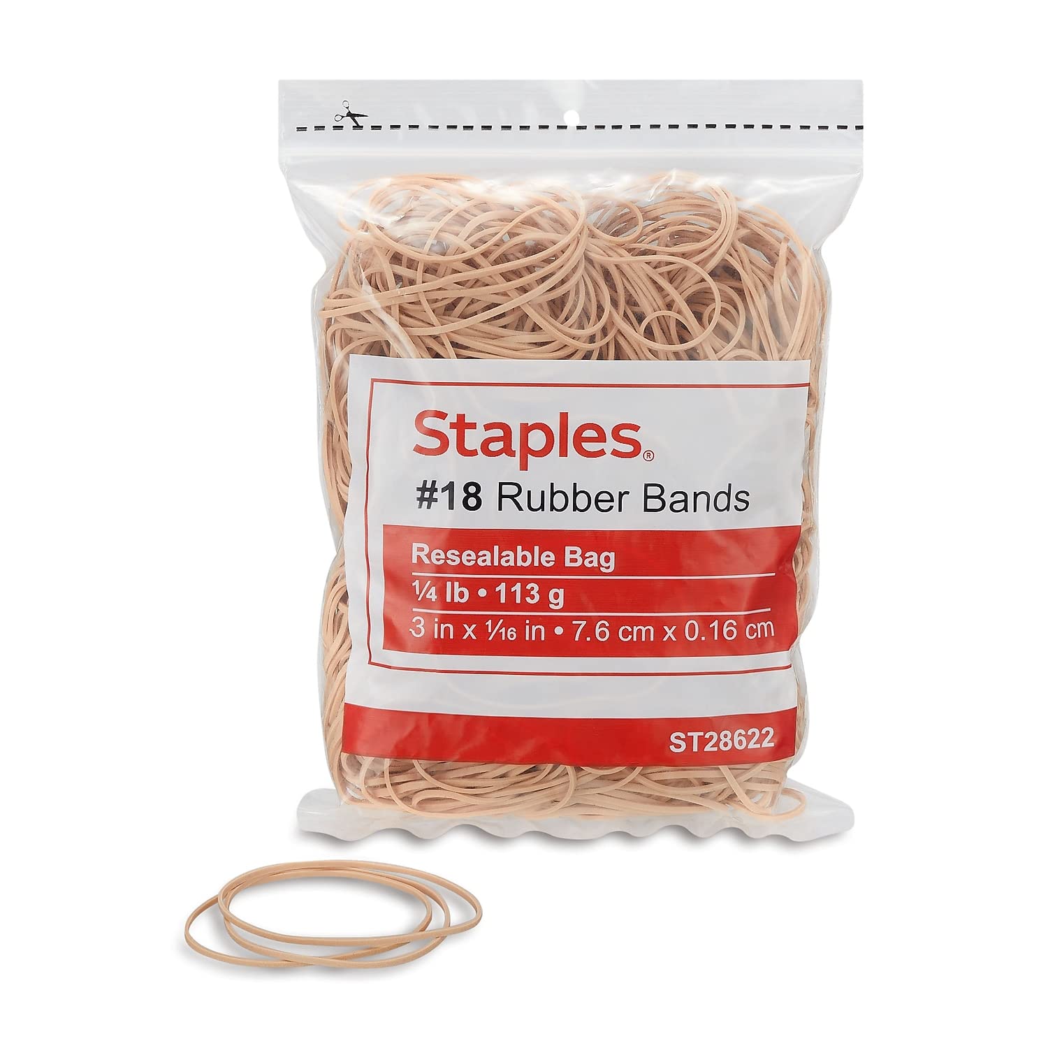 Bandas Elásticas Staples 646090, Tamaño Económico #18 (paquete De 460) - Venta Internacional.