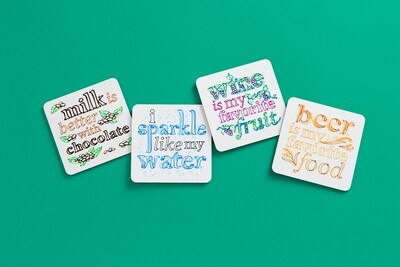 Foto 6 | Posavasos Cricut Square Blank White Para Sublimación Y Tinta Infusible - Venta Internacional.