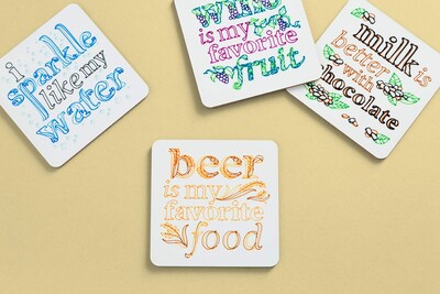 Foto 7 | Posavasos Cricut Square Blank White Para Sublimación Y Tinta Infusible - Venta Internacional.