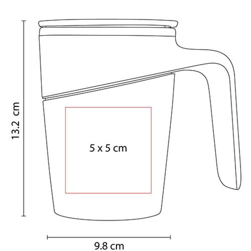 Foto 3 pulgar | Taza Promocional Doble Pared Con Interior Acero Y Tapa Succión-taza