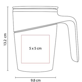 Foto 2 | Taza Promocional Doble Pared Con Interior Acero Y Tapa Succión-taza