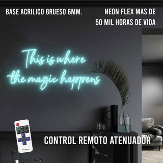 Foto 2 | Letrero Neón Donde Sucede La Magia Negocio Hogar Decoración