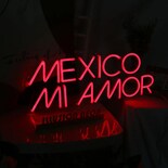 México Mi Amor Letrero Luz Neón Con Control Remoto 16x50 Cm.