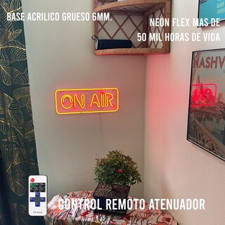 Foto 2 | Letrero Luz Neón Led On Air Estudio Con Control Atenuador