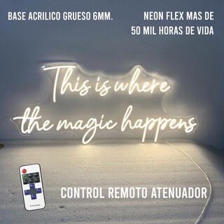 Foto 2 | Letrero Neón "Donde Sucede La Magia"