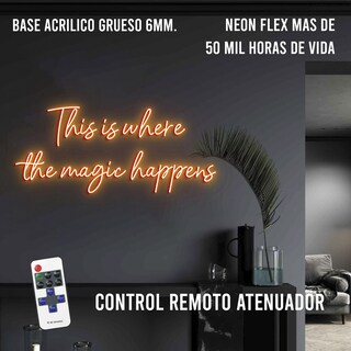 Foto 2 | Letrero Neón "Donde Sucede La Magia"
