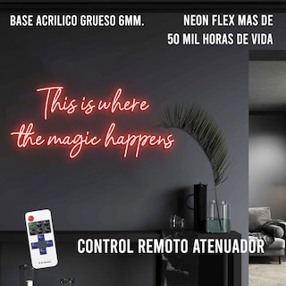 Foto 2 | Letrero Neón "Donde Sucede La Magia"