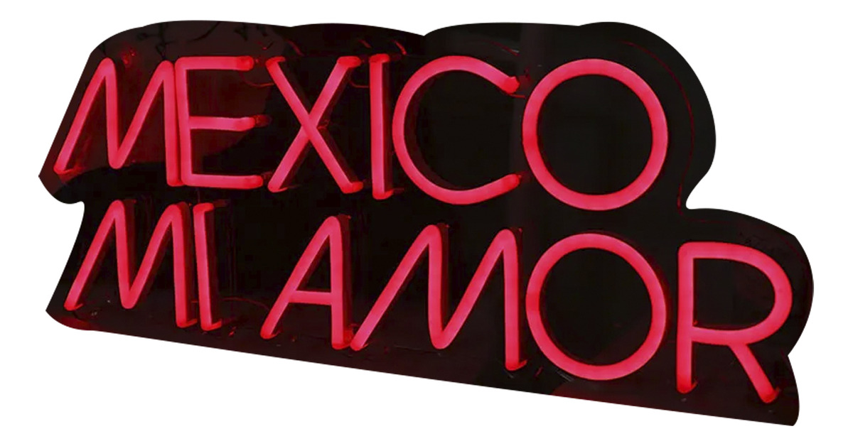 Foto 2 pulgar | Letrero Luz Neón "México Mi Amor" con Control Remoto 20x60 cm