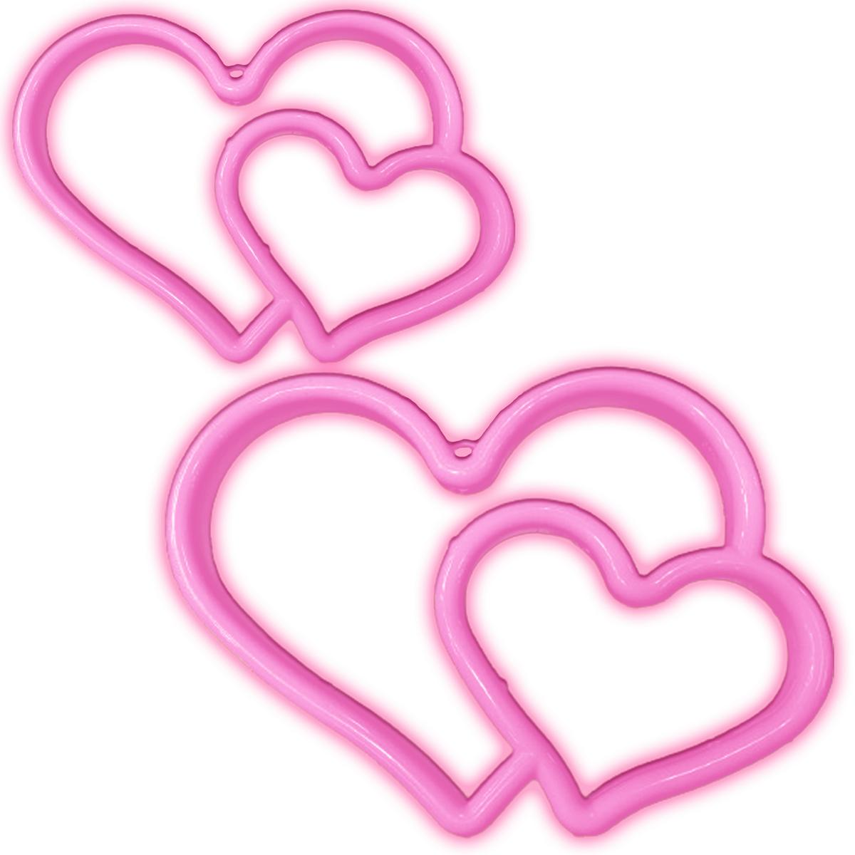 Lámpara Led Corazones Rosas Ventdepot Mxpvl-002 2piezas Rosa