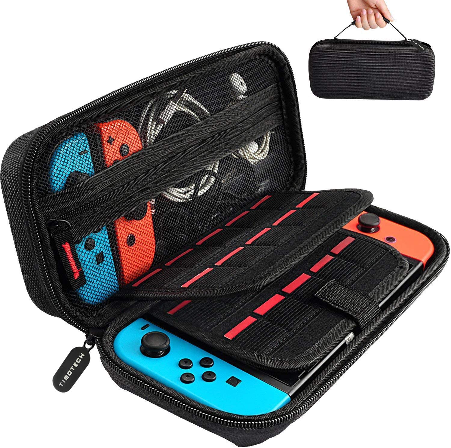 Foto 2 pulgar | Funda Protectora de Tela para Nintendo Switch Timotech Estuche para 20 Tarjetas color Negro