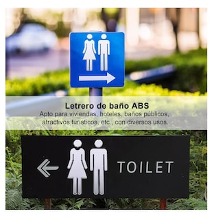 Foto 5 | Letrero De Baño De Mujer Y Hombre, 2 Piezas Plata