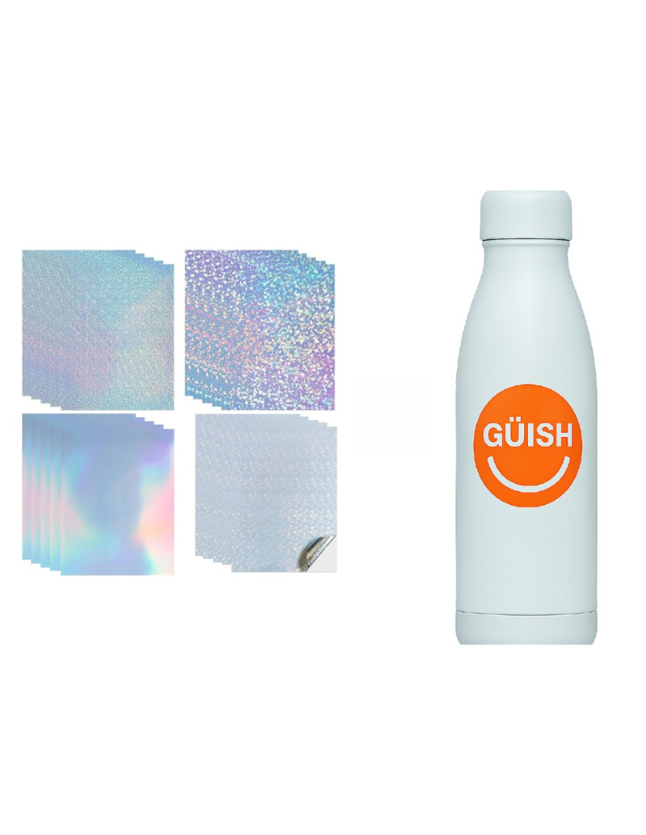 Foto 2 pulgar | 32 Hojas Holografico Vinilo Adhesivo Para Impresión + Gratis Termo Güish De Regalo