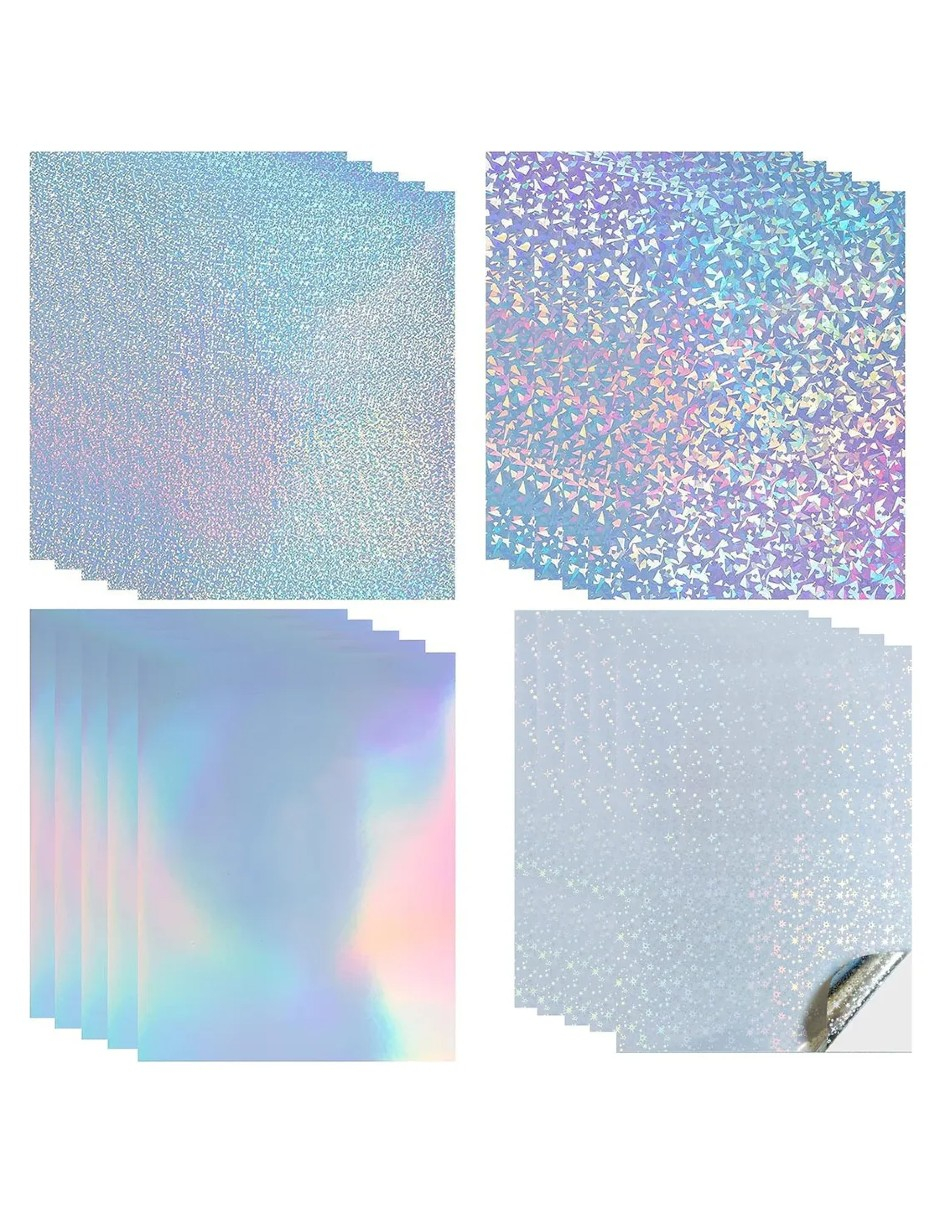Foto 3 pulgar | 32 Hojas Holografico Vinilo Adhesivo Para Impresión + Gratis Termo Güish De Regalo