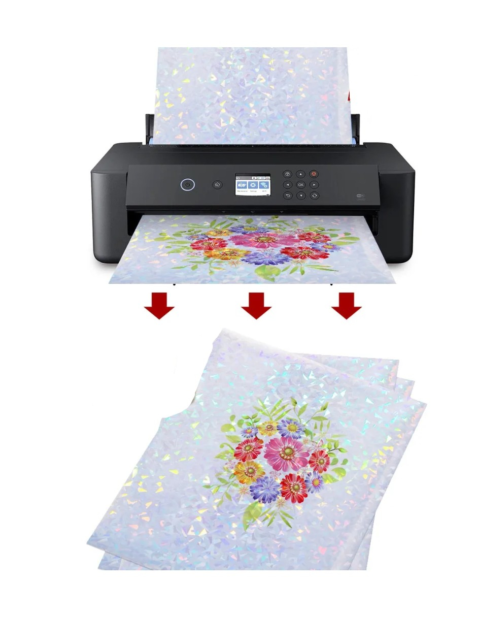 Foto 5 pulgar | 32 Hojas Holografico Vinilo Adhesivo Para Impresión + Gratis Termo Güish De Regalo