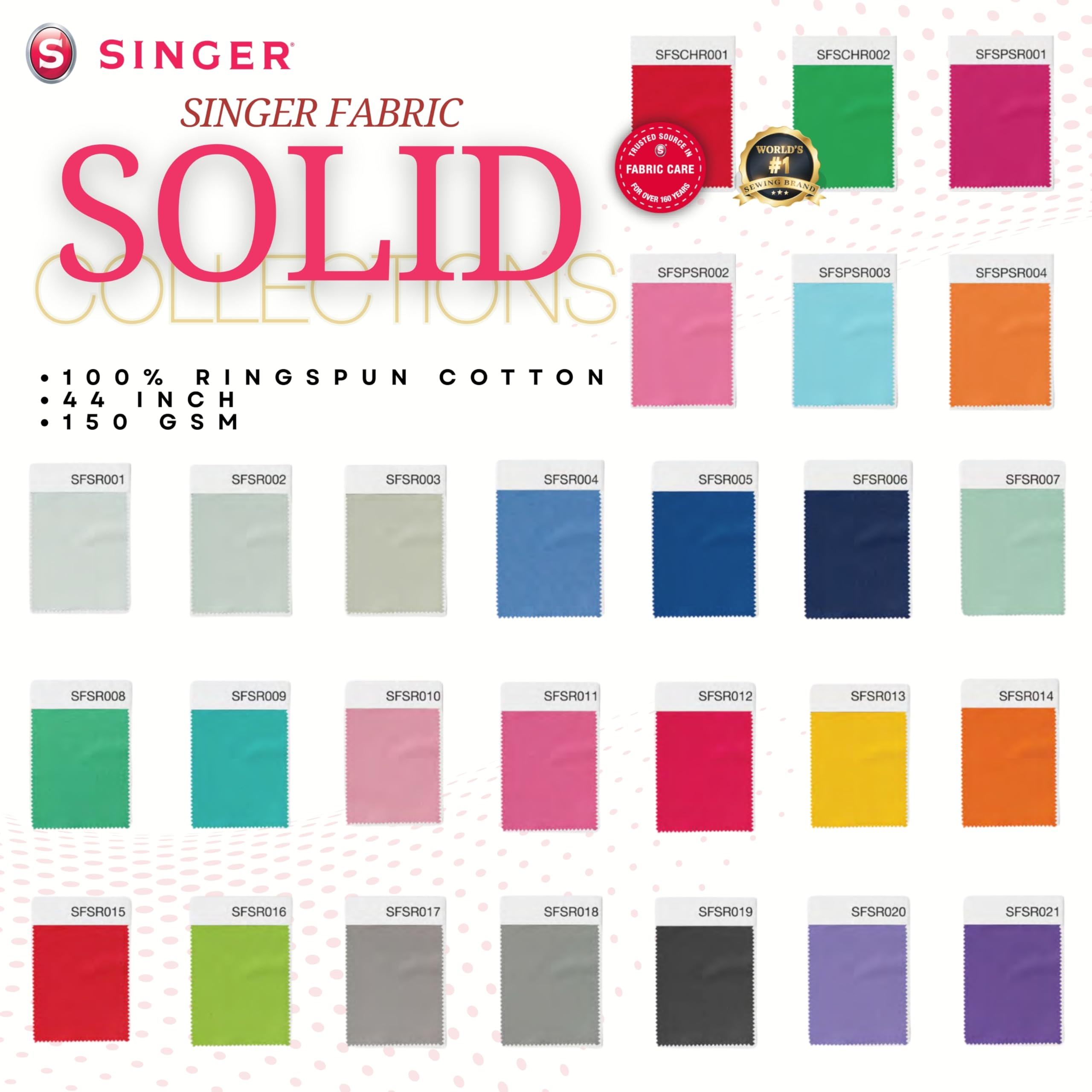 Foto 6 pulgar | Fabric Singer, 100% Algodón, Amarillo Vibrante, 2 Yardas (1,83 M) - Venta Internacional.