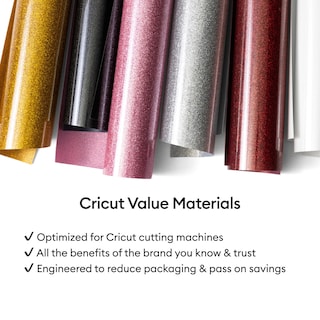 Foto 7 | Vinilo De Transferencia De Calor Iron On Htv Cricut Value Glitter Gold - Venta Internacional.