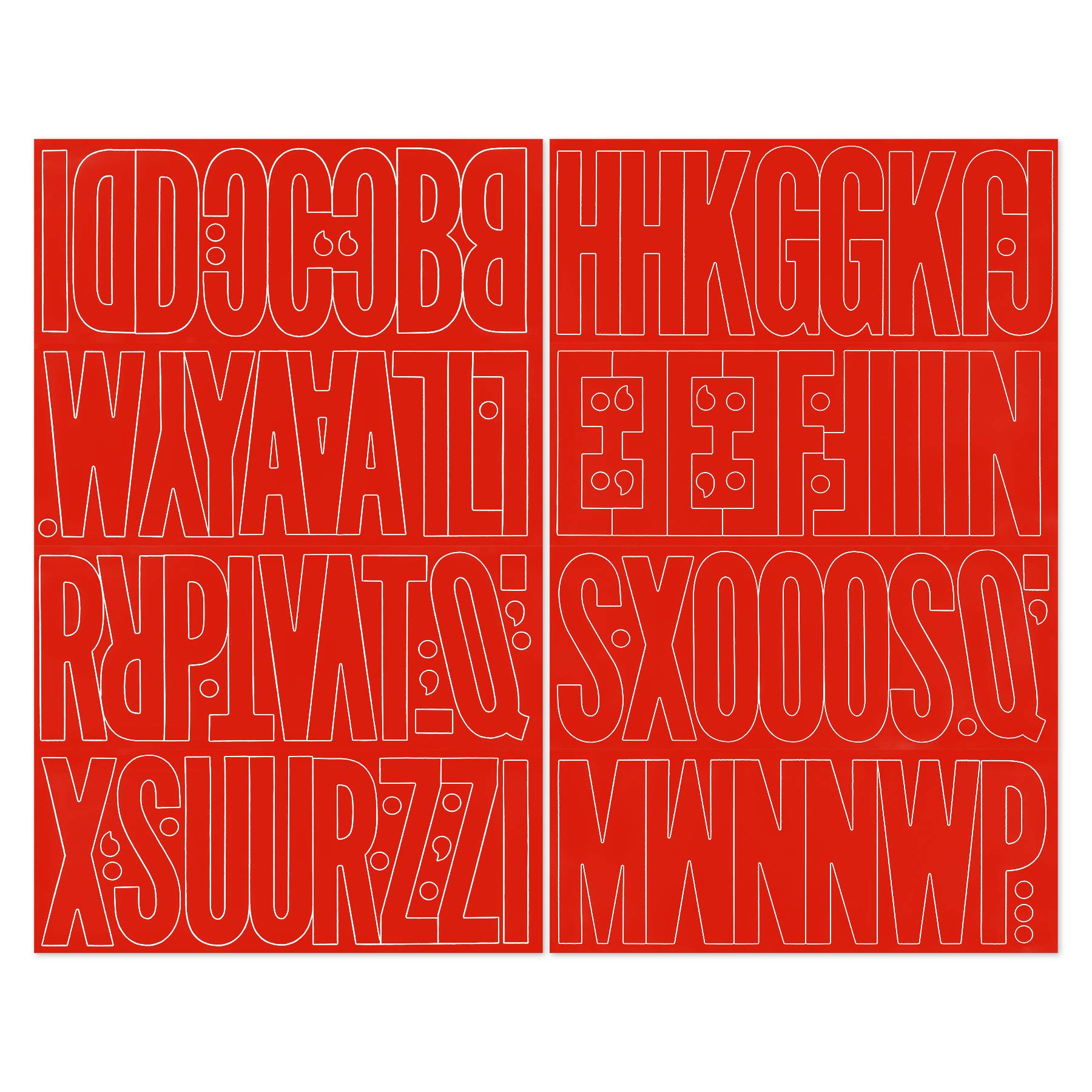 Foto 3 pulgar | Juego De Letras De Vinilo Duro Gothic De 6 Pulgadas, Color Rojo, Para Rotulación Permanente - Venta Internacional.