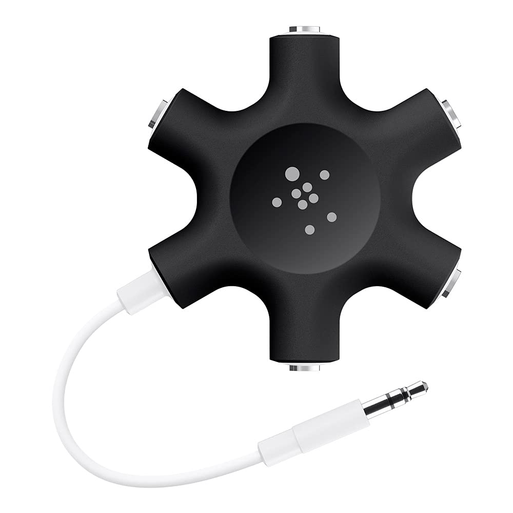 Divisor De Auriculares Belkin Rockstar 5-jack Multi Black - Venta Internacional.