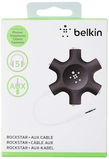 Foto 3 | Divisor De Auriculares Belkin Rockstar 5-jack Multi Black - Venta Internacional.