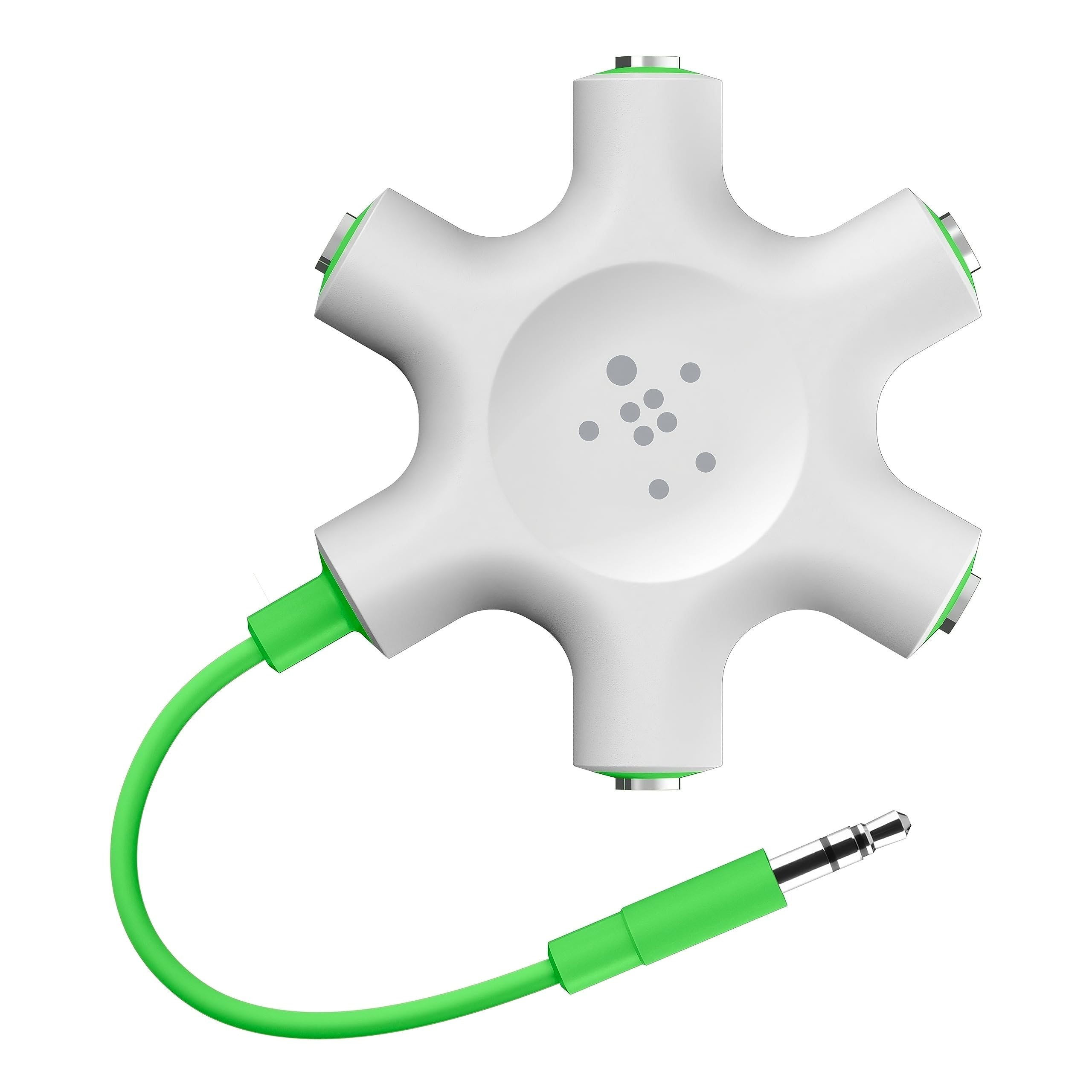 Divisor De Auriculares Belkin Rockstar 5-jack Multi Light Green - Venta Internacional.