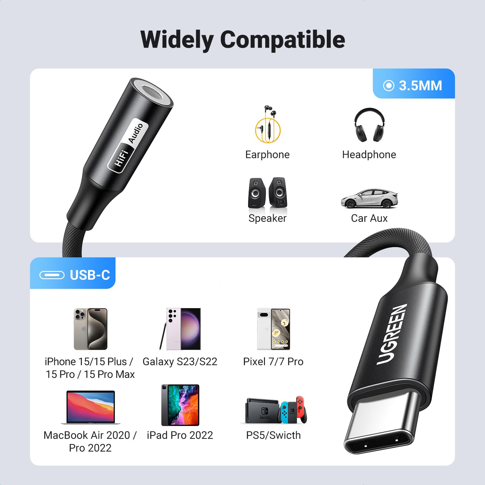 Foto 6 pulgar | Adaptador de Audio Usb C a 3,5 Mm Ugreen Hi-res 32 Bits/384 Khz - Venta Internacional