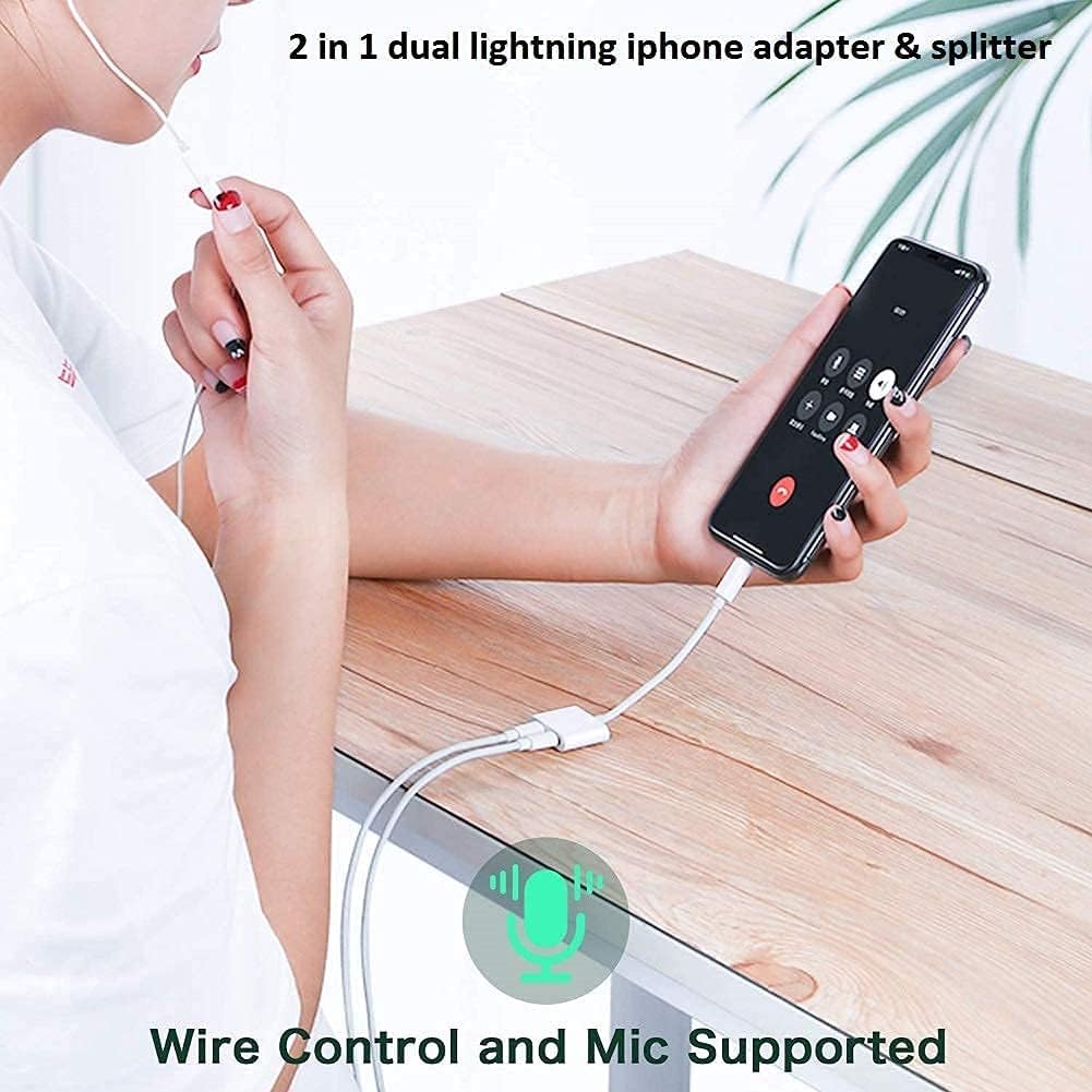 Foto 7 | Adaptador Dual Lightning Para Dividir Y Cargar Iphone, 2 Unidades - Venta Internacional.