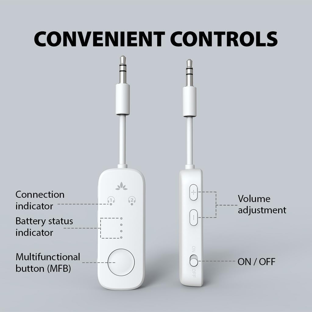 Foto 6 pulgar | Adaptador Bluetooth 5.3 Avantree Relay Para Avión Y Tv - Venta Internacional.