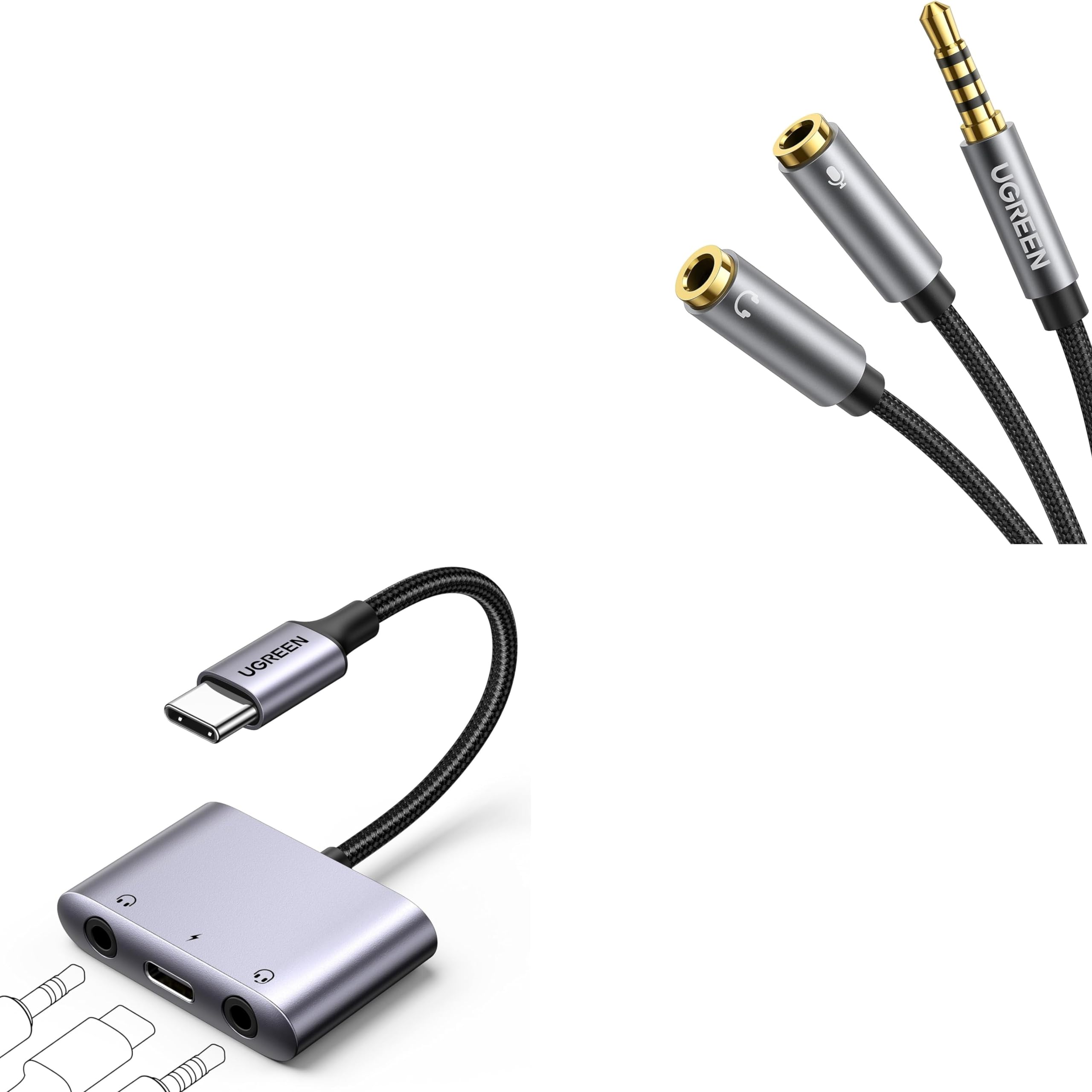 Foto 1 | Divisor De Auriculares Ugreen De 3,5 Mm, 2 Hembras A 1 Macho Con Usb-c - Venta Internacional.