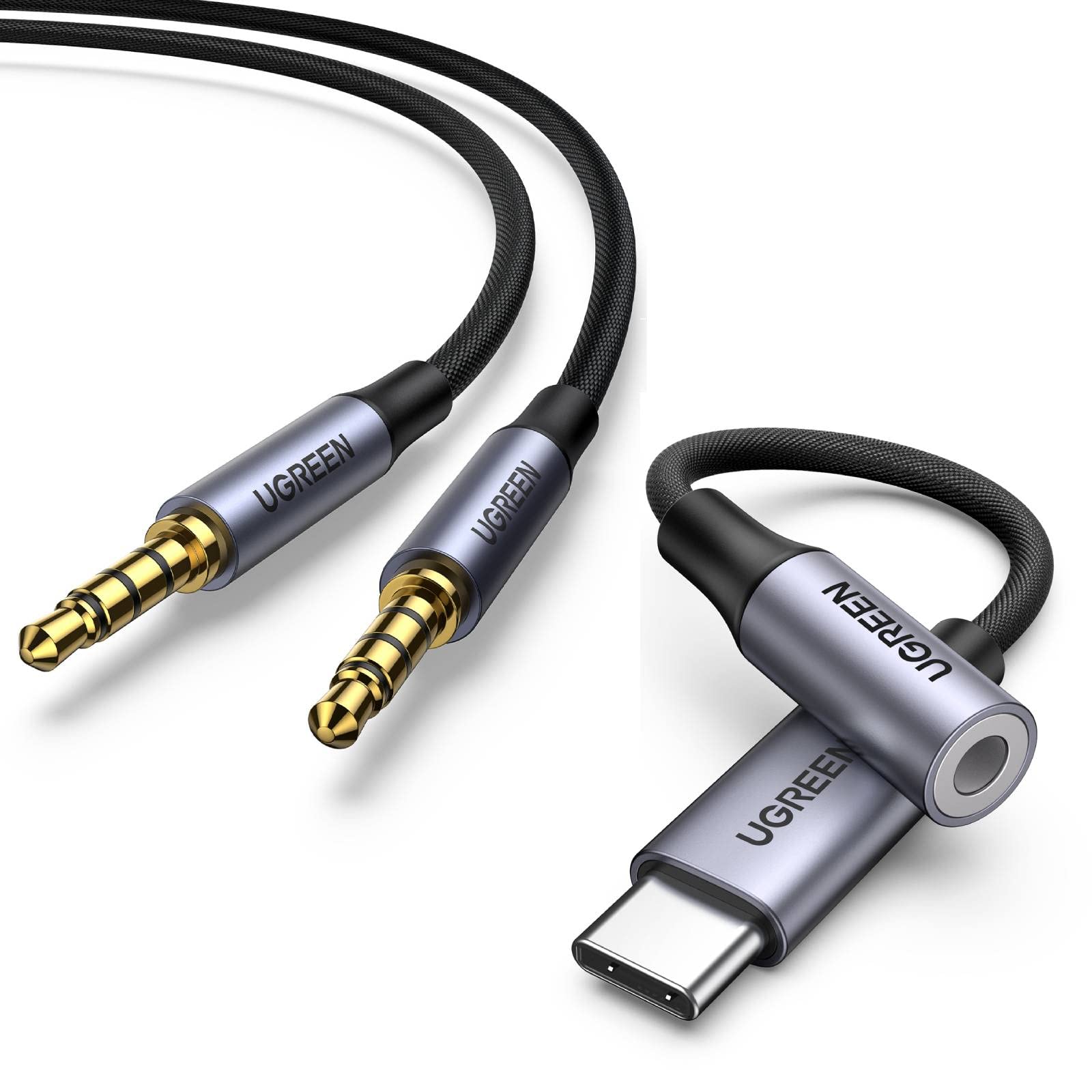 Cable De Audio Con Adaptador Ugreen De 3,5 Mm A Usb C Trenzado De 6 Pies - Venta Internacional. $788