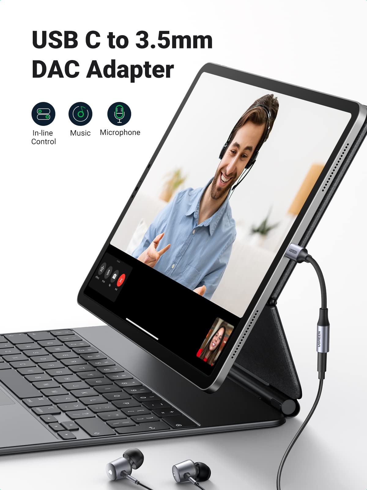 Foto 8 pulgar | Cable De Audio Con Adaptador Ugreen De 3,5 Mm A Usb C Trenzado De 6 Pies - Venta Internacional.