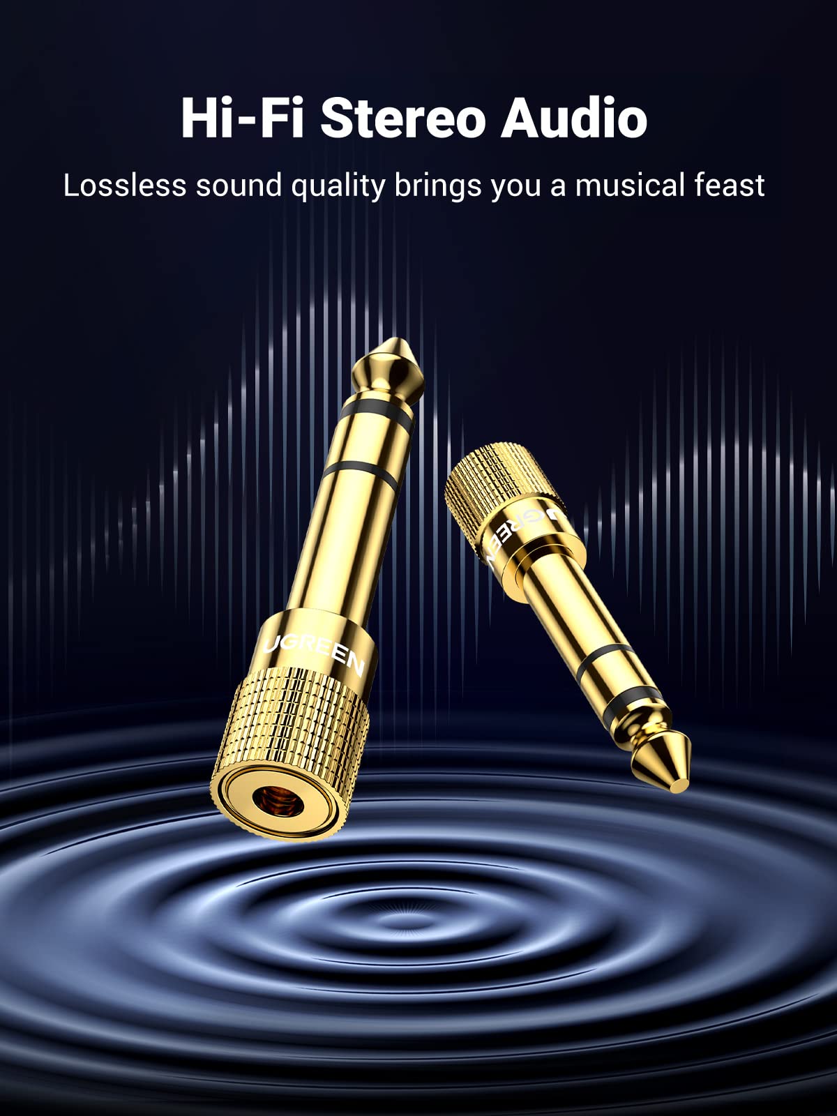 Foto 7 | Cable De Audio Ugreen De 6,35 Mm 1/4 Macho A 3,5 Mm 1/8 Macho 1 M - Venta Internacional.