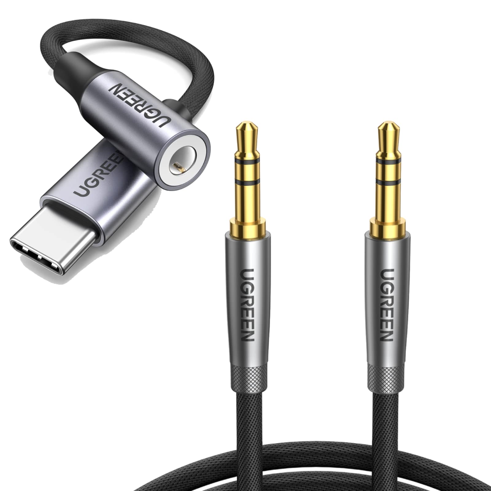 Adaptador De Audio Ugreen Usb C A 3,5 Mm Tipo C Con Cable De 3,5 Mm - Venta Internacional.