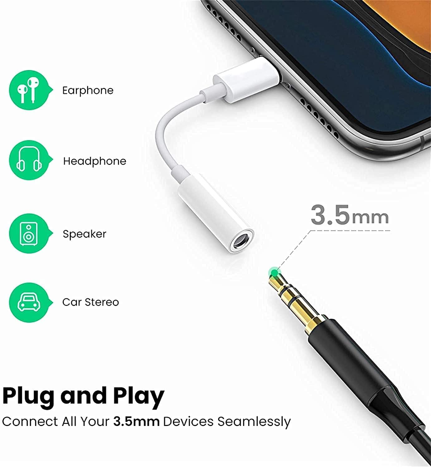 Foto 7 pulgar | Adaptador Lightning A Conector Para Auriculares De 3,5 Mm Certificado Por Apple Mfi - Venta Internacional.